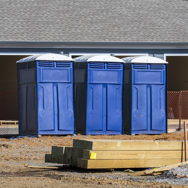 is there a specific order in which to place multiple porta potties in Bethany New York